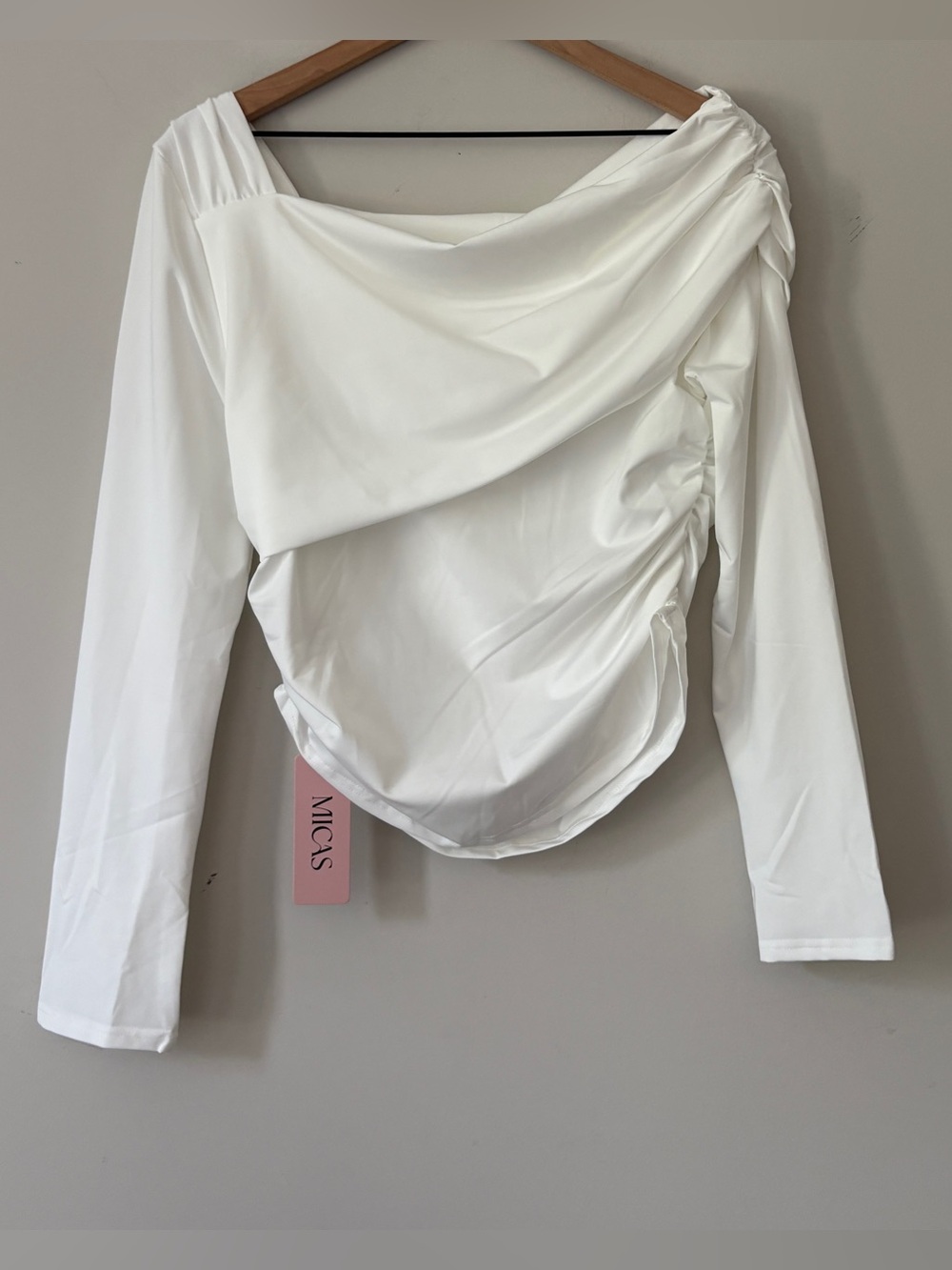 Micas Asymmetric Long-Sleeve Blouse - XL